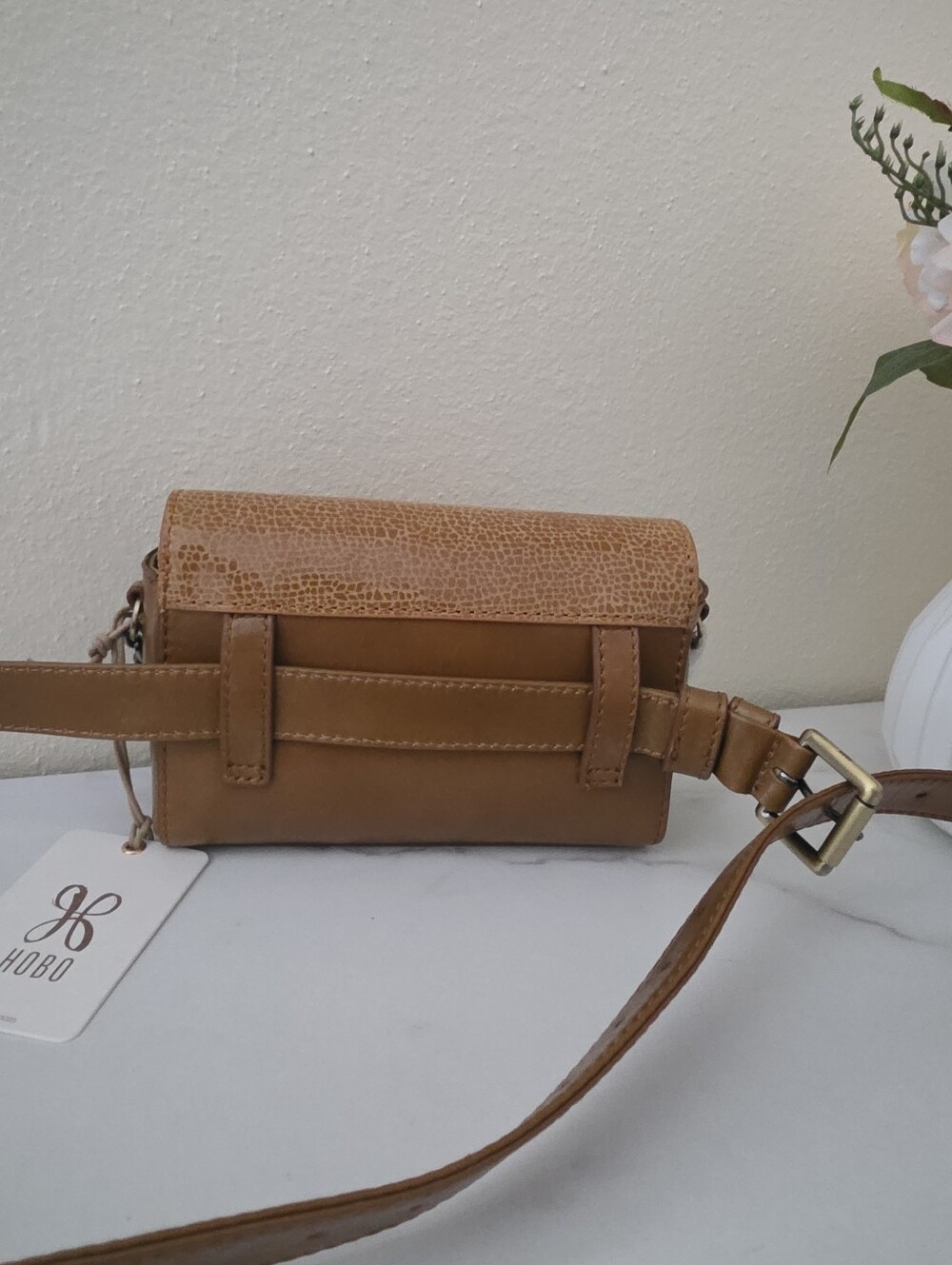 HOBO Drake Genuine Leather Crossbody / Belt Bag in Cedar Crackle Print - NWT - Picture 7 of 16
